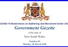 $11,000 fine and spend up to six months in prison if anyone in NSW leaves their house without a “Reasonable Excuse”