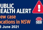 Latest Covid-19 Locations in NSW  - 26 June 2021