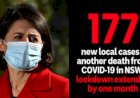 NSW records 177 cases of COVID-19 as lockdown extended