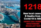 NSW records 1218 cases of COVID-19  &  six deaths
