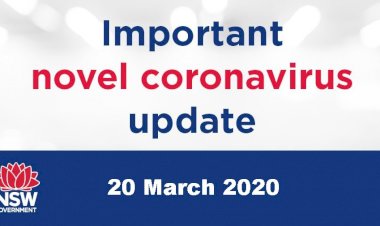 NOVEL CORONA VIRUS (COVID-19) UPDATE - 20th MARCH