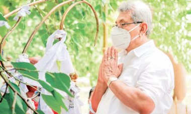 Strengthened by our past experiences and inspired by Dhamma,  we strive for prosperity – President in his message for Poson