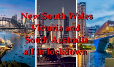 New South Wales , Victoria, and South Australia - all in lockdown
