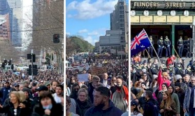 Thousands protest against Covid-19 lockdowns in Australia