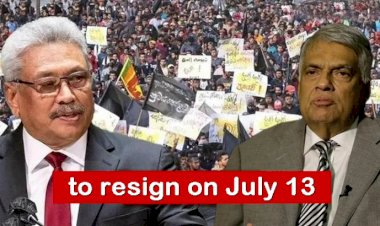 Sri Lankan President to resign on 13th July