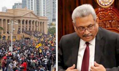 President Gotabaya Rajapaksa flees the country on military aircraft