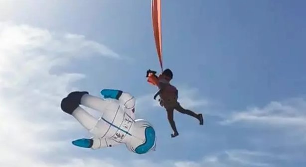 Toddler Gets Tangled in a Kite and Blown Into the Air at a Taiwanese Kite Festival