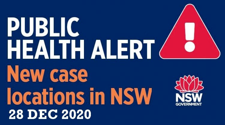 Public health alert – New venues and routes (28 Dec 2020)