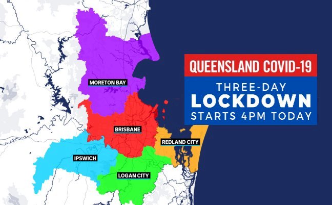 Queensland 3 day lockdown starts at 4pm today