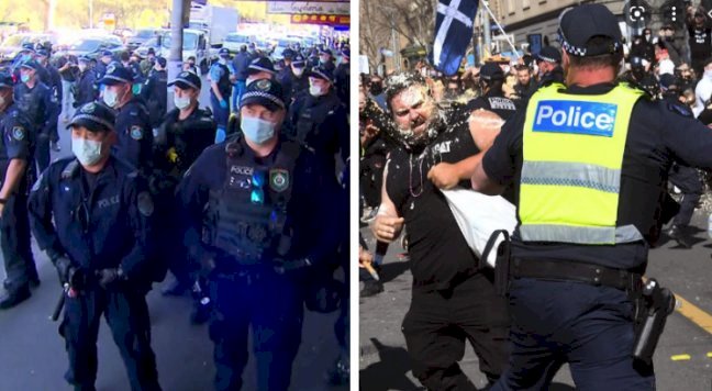 Police disrupt Sydney anti-lockdown protest amid Protestors clash with Police in Melbourne.
