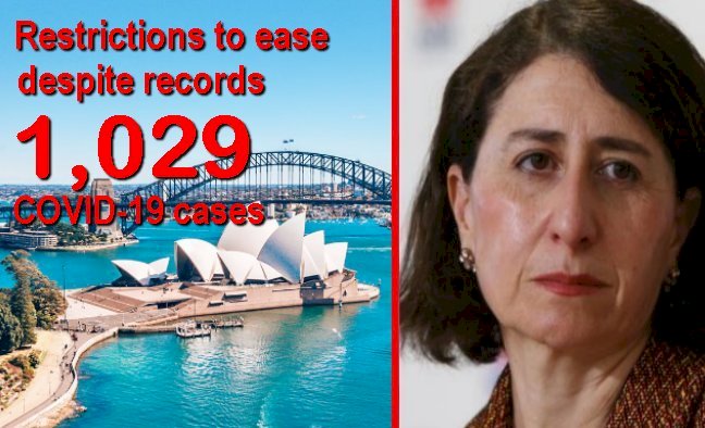 NSW restrictions to ease despite records 1,029 COVID-19 cases