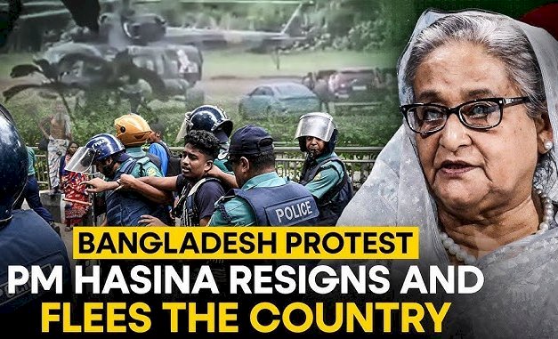 Bangladeshi PM resigns and flees country